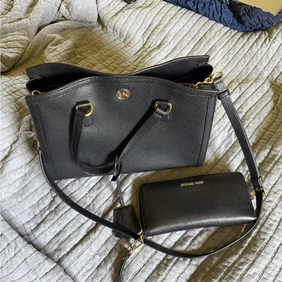 Michael Kors Black Wristlet with Gold Accents - Picture 4 of 4